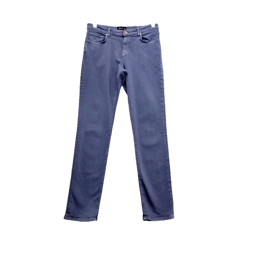 Rye 51 Jeans Mens 32x33 Blue Gray Denim Stretch Straight Modern 5 Pockets Pants‎